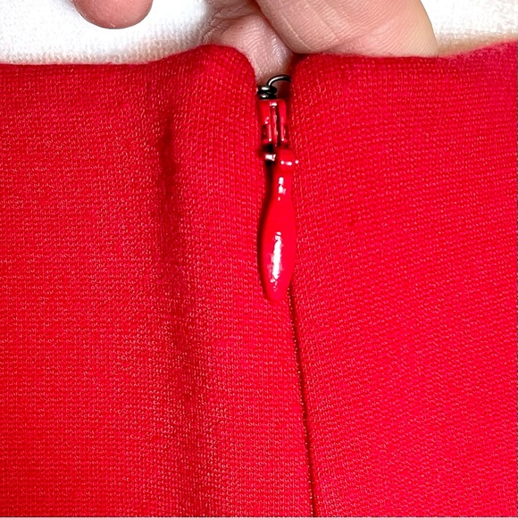 Talbots V-neck Midi Dress with Front Pockets Red Size 2 - Picture 8 of 8